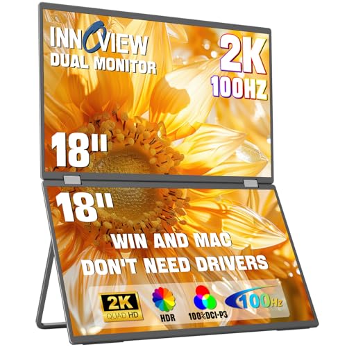 InnoView Dual Portable Monitor 18" 2560x1600p 2K