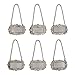 Treasure Gurus Silver Floral Blank Decanter Labels Plain Liquor Bottle Label Tag Set of 6 Tags