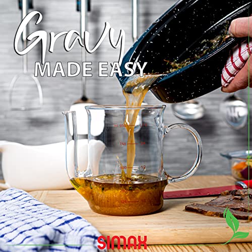Simax Glassware Glass Fat Separator For Gravy, Gravy Separator, Fat