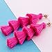 Jane Stone Fashion Tassel Earrings Statement Bohemian Multi Layered Gold Plated Rosy Jewelry for Women Girls