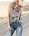 Imysty Womens Casual Sleeveless Camouflage Tank Tops American Flag Print Racerback Camo Shirts