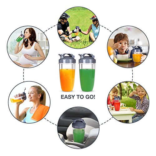 Replacement Cups With Flip Top ToGo Lid For NutriBullet 6piece High