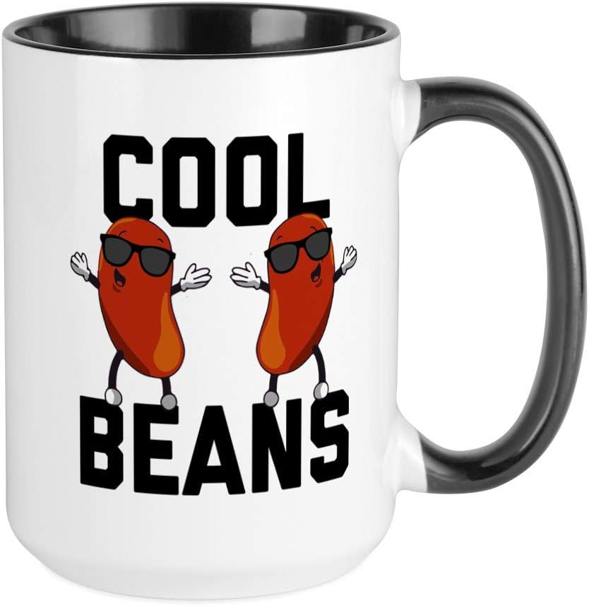 CafePress Cool Beans Coffee Mug, Large 15 oz. White Coffee