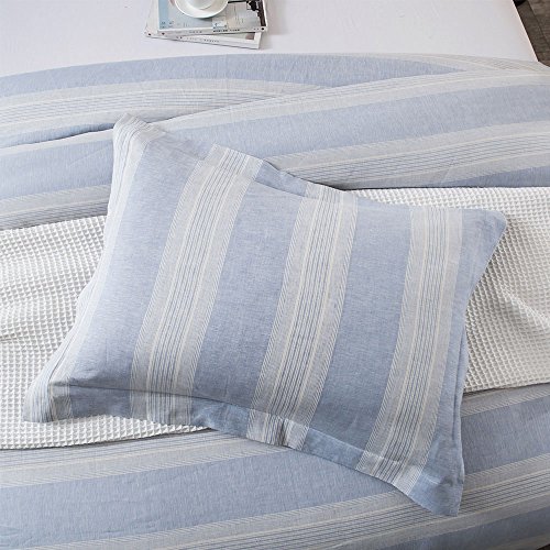 Merryfeel Yarn Dyed Linen,Luxurious 100% Pure French Linen Duvet Set - King - Thumbnail 4
