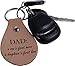 Dad: A Son's First Hero, A Daughter's First Love Leather Key Chain - Great Gift for Father's Day Birthday or for Dad Grandpa Papa Husband
