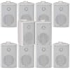 10x (5 paar) – 180W 2 Way Black Wall / plank gemonteerde stereoluidsprekers & beugels – 8″ 8Ohm – LOUD & BASS | Kwaliteit Home Music luidsprekers voor HiFi Surround Sound & Streaming Audio