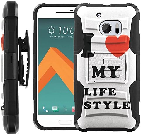 [I LOVE LIFESTYLE] HTC 10 Case [COMBAT] Rugged Holster Combo Case Layer Hybrid [Defender Body] Hybrid Armor Kickstand Bumper Cover for [HTC 10 Case]