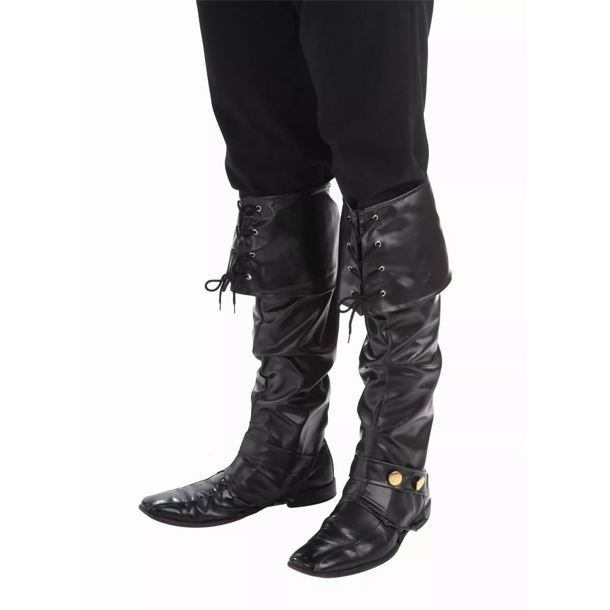 Bristol Novelty BA528 Boot Top Covers Deluxe | 1 Pair | Black | 52 cm x 33 cm x 2.5 cm, mens, One Size Halloween