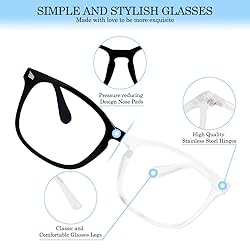 Hisxierng 2Pcs Blue Light Blocking Glasses Blue