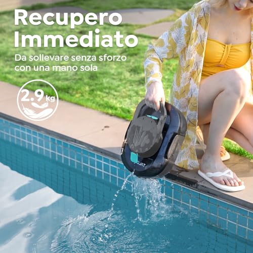 TALOSBO (2026 Upgrade) S1PRO Robot per Piscina Senza Fili, Automatica 120 Min Aspiratore Piscina Fuori Terra, Doppio Motore, Ricarica 2,5 Ore, per Piscine Fino a 100 m², Parcheggio Automatico