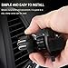IKOPO One Touch Air Vent Car Mount Holder Cradle for iPhone 7 7 Plus/ 6s Plus/6s/6, Samsung Galaxy S8 Edge S7 S6 Note 5, Nexus 6,Smartphones(Black)