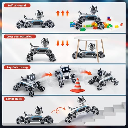 Beauenty Remote Control Robot Dog Toys, Rechargeable Stunt RC Car with Music, Spray, Climbing, Multiple Postures, LED Eyes，Birthday、Christmas、New Year Gifts for Kids 6-12