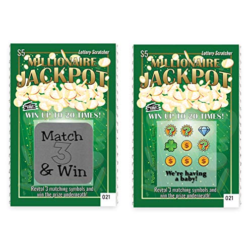 My Scratch Offs Pregnancy Announcement Scratch-Off Lottery Tickets, New Baby Game, 5 Cards (Millionaire Jackpot)