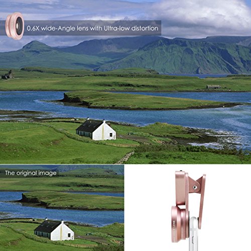 Wallfire 3 in 1 Cell Phone Lens with 3 Adjustable Brightness Fill Light,15X Macro 0.4X-0.6X Wide Angle Lens, HD Camera Lens for iPhone 7/7 Plus/6s/6s Plus/6/5, Samsung & Most Smartphones - Thumbnail 4