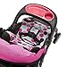 Disney Baby Minnie Mouse Lift & Stroll Plus Travel System with Light 'N Comfy Infant Car Seat, Minnie Dotty