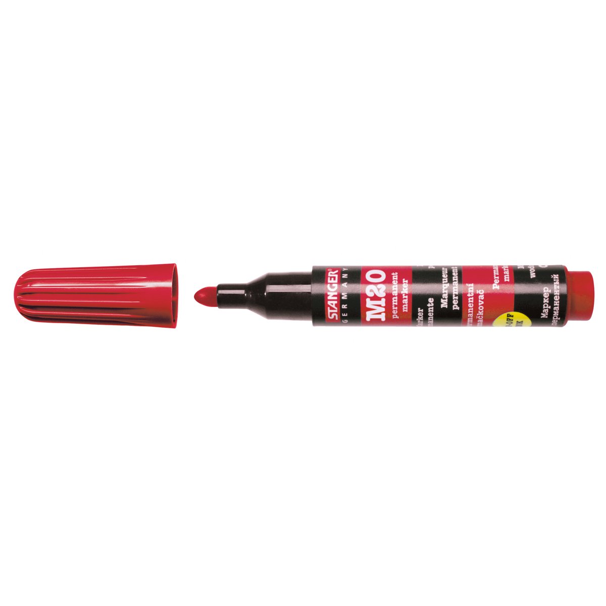 STANGER 710191 Permanent Marker M20 Bullet red