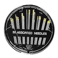 Premium Hand Sewing Needles for Sewing Repair, 30-Count Assorted Needles with 2 Threaders, by Meiho Lives