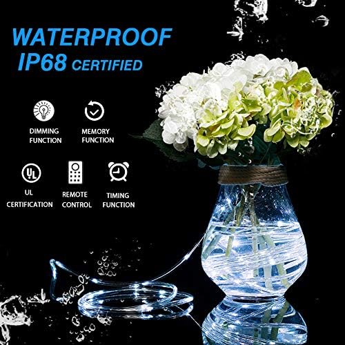 Outdoor Waterproof 200 LED Rope Lights with 16 Color Options