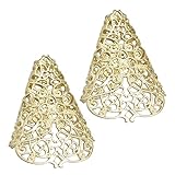 RechicGu 1Pair Bloggers Fairy Elf Pixie Filigree Cut Out Angel Ear Tip Cuff Earrings Fancy Dress