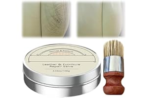 SCAPPOF Furniture Salve for Leather Wood, 2025 New Leather Furniture Salve with Brush set, Furniture Salve and Brush, Leather Repair Salve for Sofa, Car Seats, and Upholstery (1)