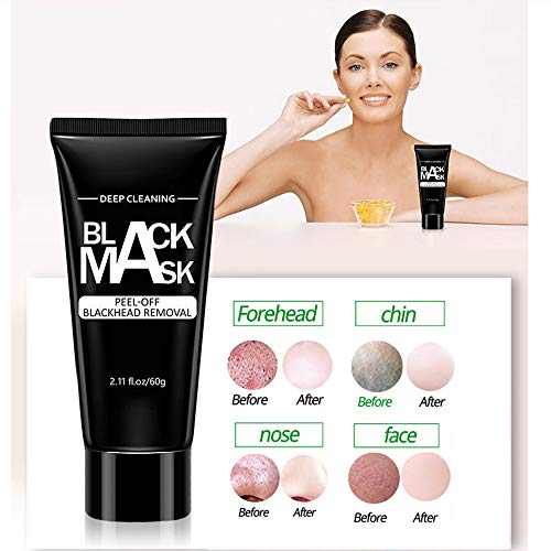 Blackhead Remover Mask - Black Blackhead Remover Mask Strips, Deep Cleansing Facial Mask for Face and Nose Activated Charcoal Peel Off Mask - Thumbnail 3