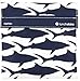 Lunchskins L1-LS1-1U-SHRK-C2-NV Reusable + Sealable Sandwich Bag, Navy Blue Shark