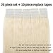 18 inch Platinum Blonde Tape in Hair Extensions Human Hair 100% Straight Highlight Remy Hair Skin Weft Seamless 20pcs/30g+10pcs Double Sided Tapes #60