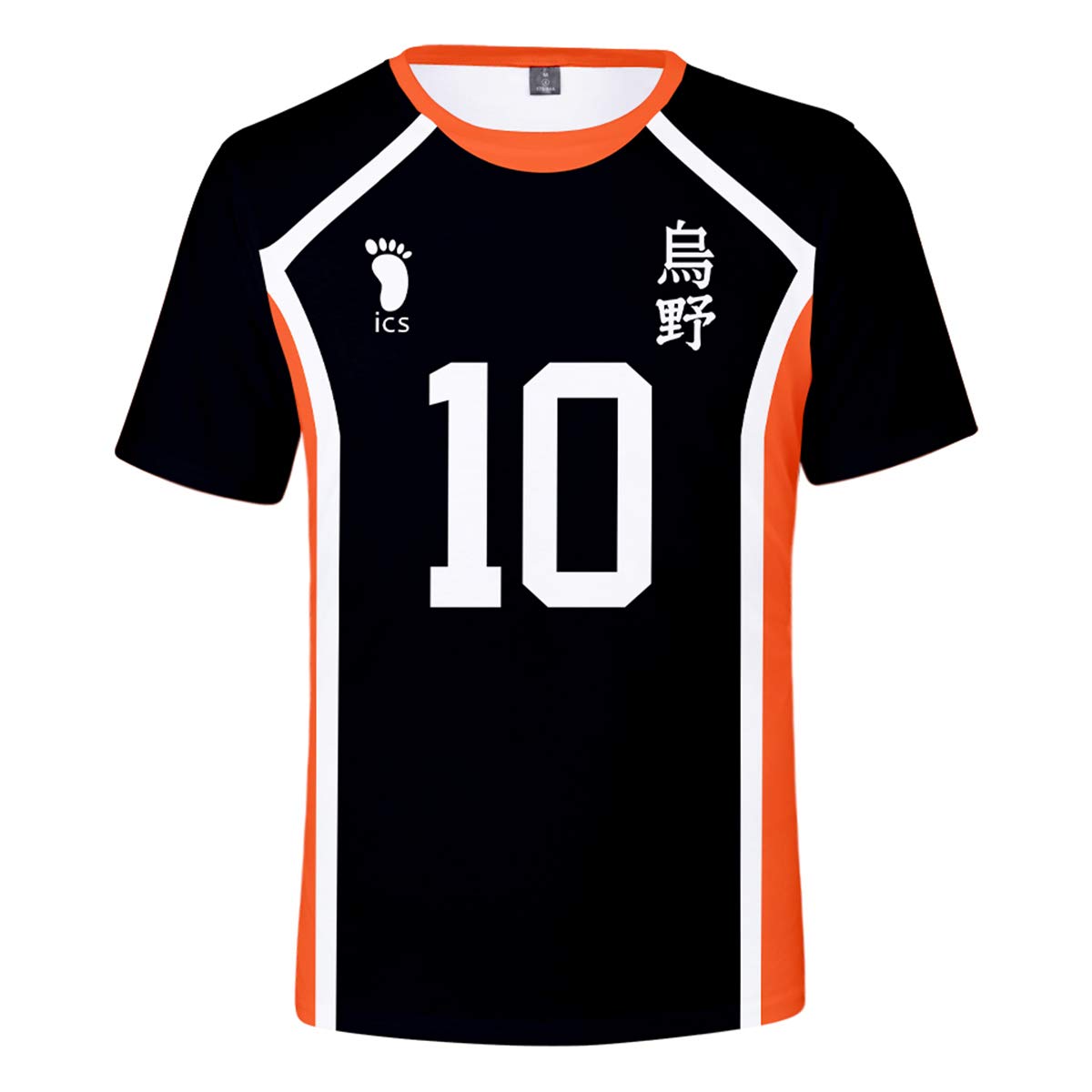 ELEFINE Haikyuu!! Hinata Shoyo Anime Cosplay Men's T-Shirt and Women's Short Costume Volleyball Tees