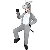 GKTOP Hooded Donkey Costume for Child, Farm Animal Costume Halloween Cosplay Outfit