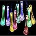 Sogrand Solar String Lights Outdoor Decorative Waterproof 60 Colorful LED Waterdrop Fairy Light Garden Decorations 2018 of The Day Landscape Lamp Decor for Patio Outside Party Yard