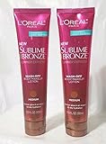 L'Oreal Sublime Bronze Summer Express Wash-Off Lotion in Light, 3.55 Fl Oz (2-Pack)