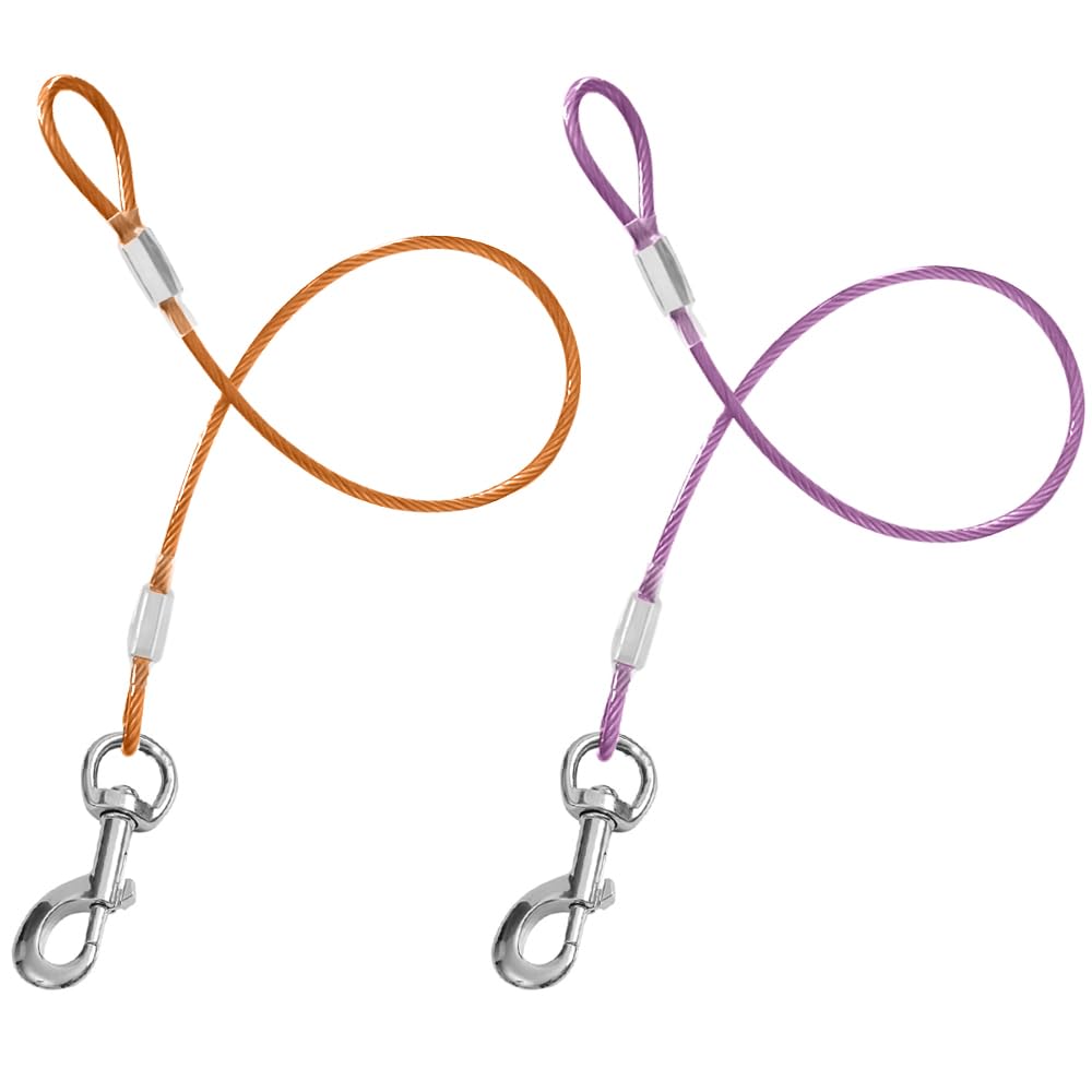 Mi Metty 24in Chew Proof Dog Leash Extension Rope for Basic Walking Leash,Work with Any Leash & Collar & Harness,Non-Tangle Connect Leashs