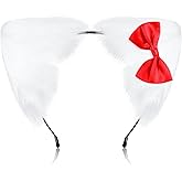 Canlierr Women Kitty Cat Ears Headband, Cat Bow Ears Kitty Bow Headband for Halloween Cosplay Birthday Party Costume