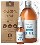 Premium 100% Natural Colloidal Silver 34oz 40 PPM+ Spray to Fill âœ…Superior Concentration, Smaller Particles = Better Results âœ…Certified by 3 Laboratories âœ…We Proudly Manufacture our Product âœ…Catharsis
