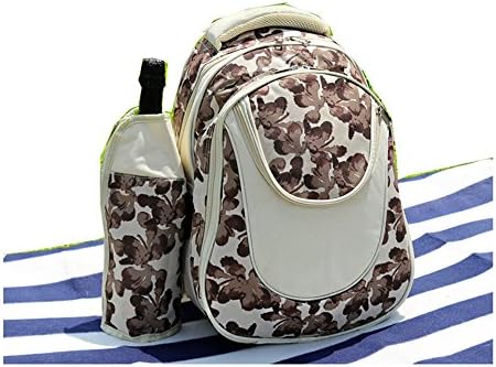 Idolatty Outdoor Camouflage 4 Persons Tableware Shoulder Picnic Bag Portable Camping Travel Party Fishing Bag Set