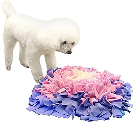 DAN Dog Snuffle Mat,Pet Dog Play Toy-Encourages Natural Foraging Skills-Durable And Machine Washable,Pink