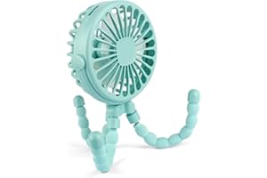 Keweis Mini Handheld Octopus Fan - Baby Fan with Flexible Tripod for Stroller, Car Seat, Student Bed, Bike, Desk or Outdoor - USB Rechargeable