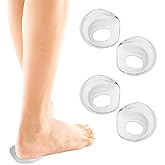 2 Pairs Silicone Gel Heel Cups- Shoe Inserts for Plantar, Heel, Bone Spur & Achilles Protectors- Foot Comfort Pads- Support for Women Male Female Men
