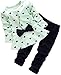 BOMDEALS Adorable Cute Toddler Baby Girl Clothing 2pcs Outfits(12-18 Months, Green)