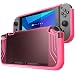 Mumba case for Nintendo Switch, [Slimfit Series] Premium Slim Clear Hybrid Protective Case for Nintendo Switch 2017 Release (Pink) primary