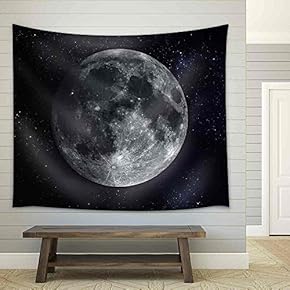 Solar System - Planet Moon. - Fabric Wall Tapestry Home Decor - 51x60 inches