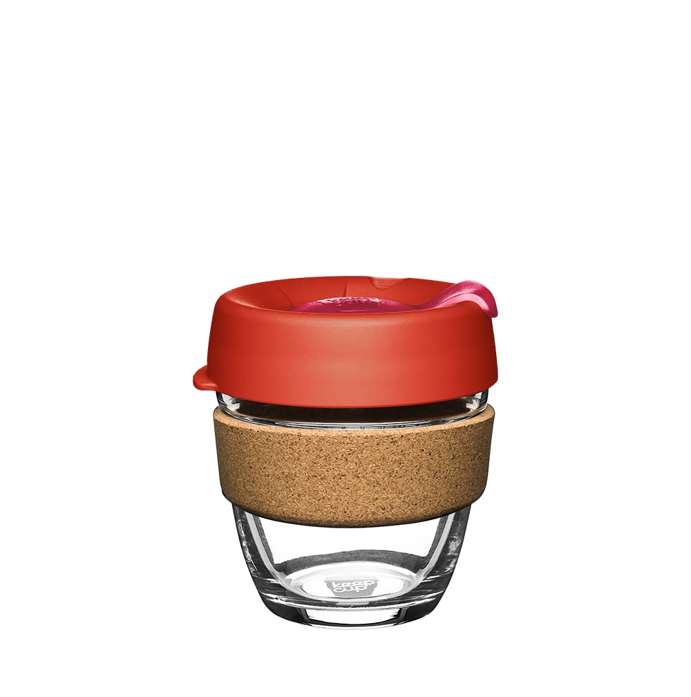 KeepCup Reusable Coffee Cup - Brew Tempered Glass and Natural Cork, S 8oz/227ml - Daybreak