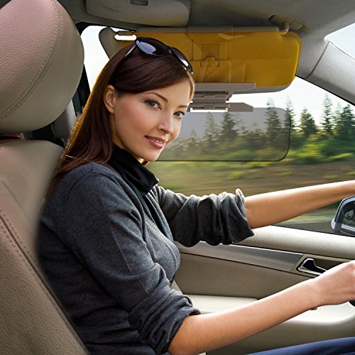 Car Sun Visor Extender, Beinhome Car Anti-Glare Tinted Windshield Extender, Night Anti-Glare Visor for Car - Thumbnail 3