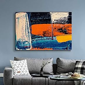 Canvas Wall Art Abstract Colorful Painting Artwork for Home Prints Framed - 12x18 inches