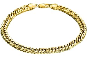 kelistom Gold Cuban Link Anklet Bracelet for Women Men, 7mm Wide 14K Gold / 18K Gold/White Gold Plated Diamond Cut Curb Chain Ankle Bracelets for Women Men 9 10 11 inches
