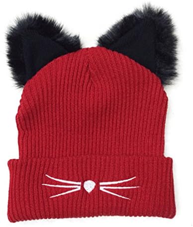 NW 1776 Cat hat Beanies for Women Knitting 2018 New Black