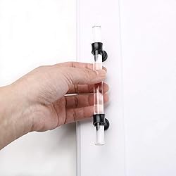 Peaha Acrylic Drawer Pulls Black Cabinet Knobs