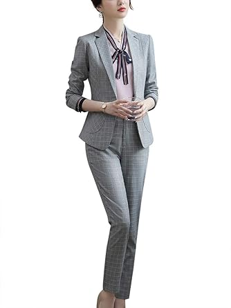 Blazer de Dos Piezas para Mujer, Traje de Oficina para Dama de Negocios, Conjunto de Chamarra para Mujer Delgada, pantalón y Falda: Amazon.es: Ropa y accesorios