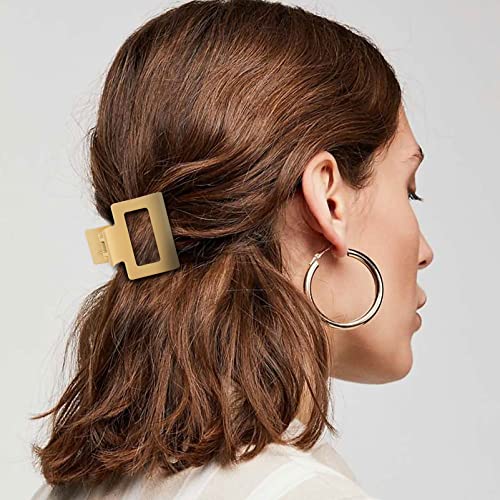 10 Pack Hair Claw Clips, Neutral Hair Clips for Women, Large Claw Clips, Small Rectangle Claw Hair Clips, Matte Hair Claws Hair Styling Accessories for Thick/Thin Hair