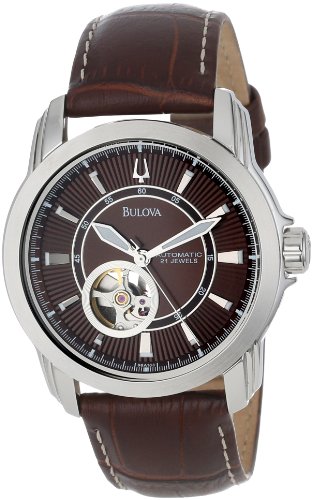 Bulova Men's 96A108 Stainless Steel and Brown Leather Automatic Mechanical Watch